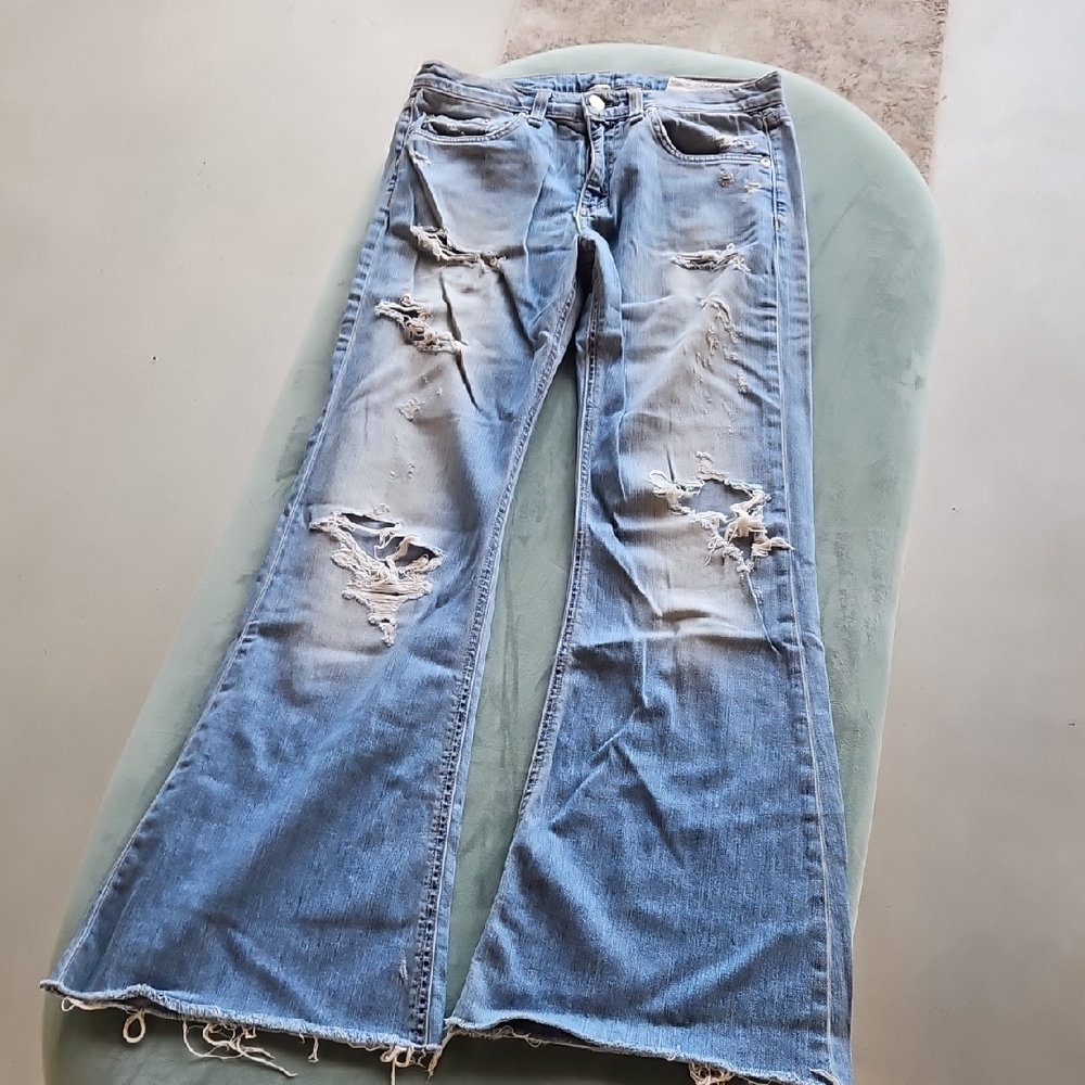 rag & bone Distressed Blue Women's Jeans